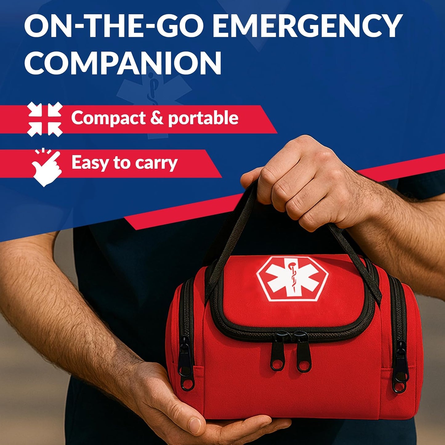 Dixie EMS Dixigear Empty First Responder II Bag 10.5" x 5" x 8" - Red
