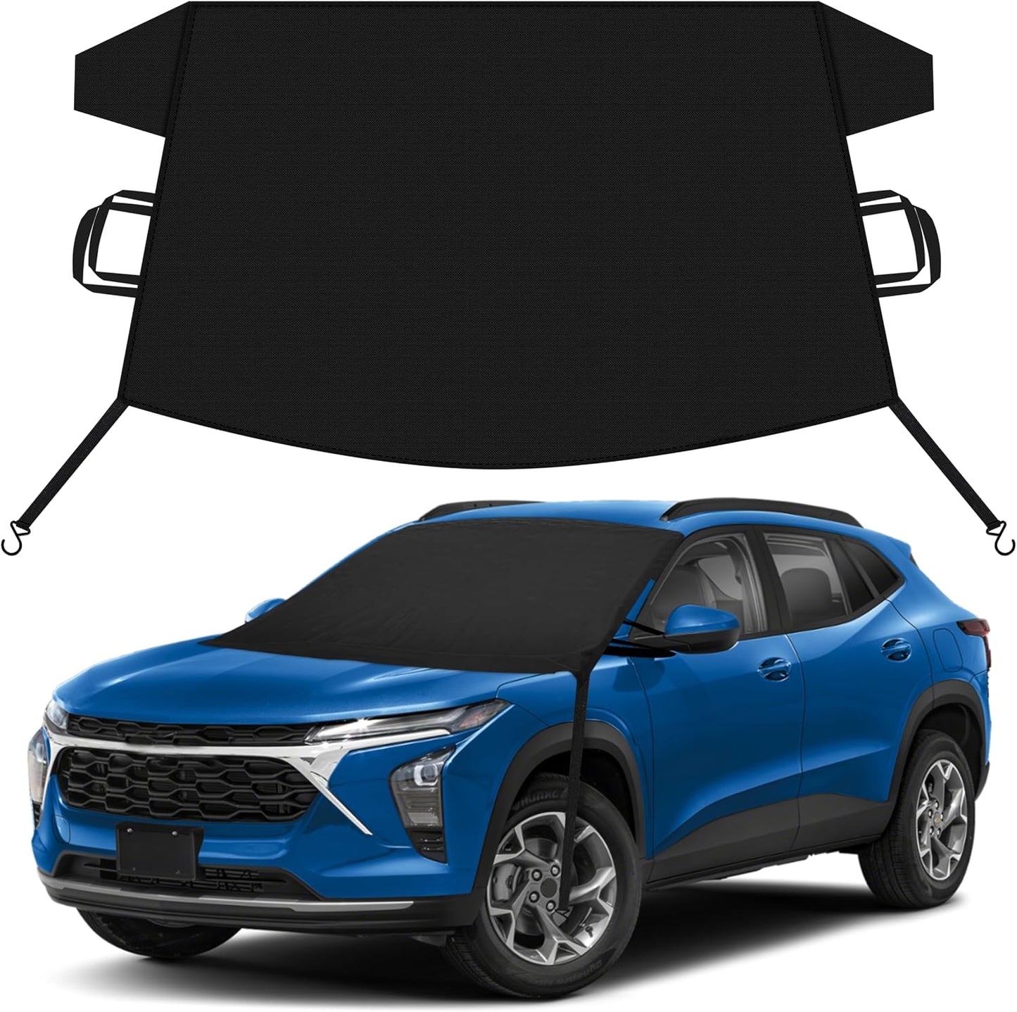 EcoNour Car Snow Cover Compatible for Volkswagen Jetta | Windshield Cover for Ice and Snow with S-Hook Straps | Heavy-Duty 600D Oxford Winter Car Cover, Waterproof & Anti-Slip