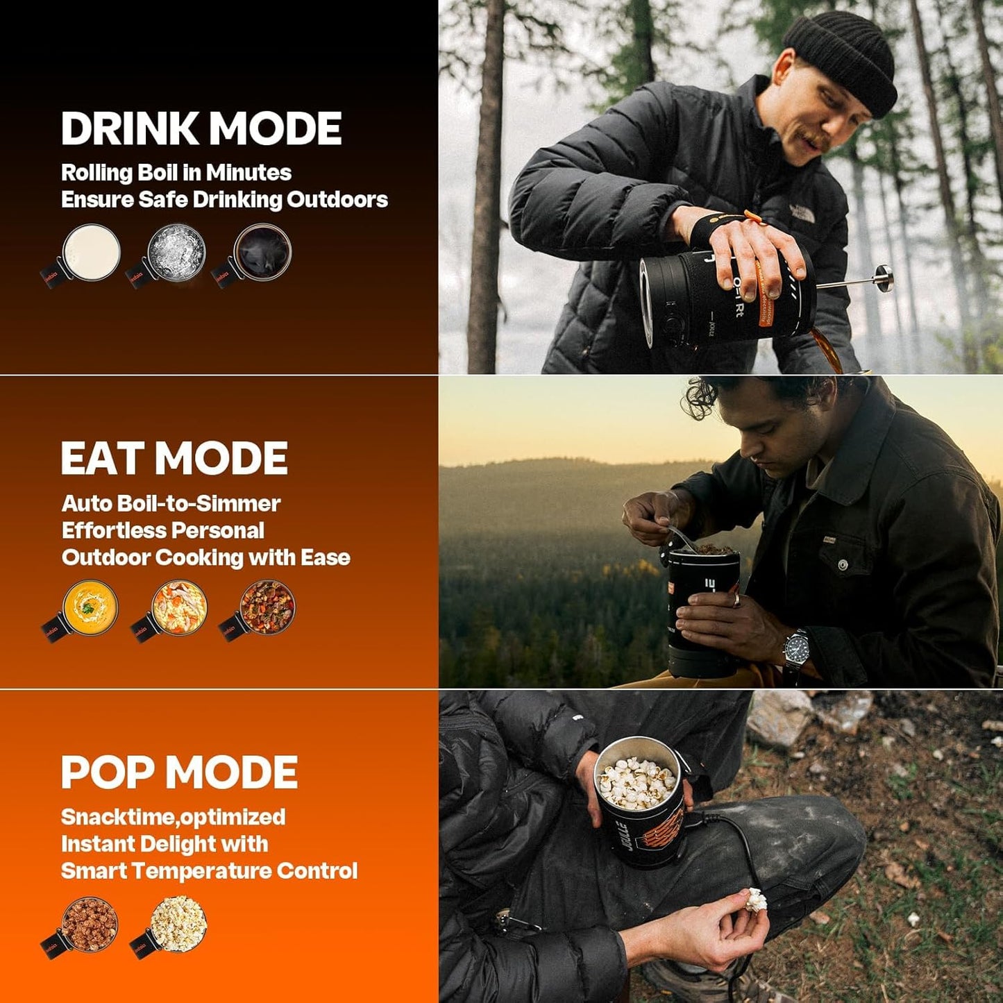 Electric Cooking Bundle, IncludeJoulle Kettle Pot with French Press & Nomad Cooking System, Multi-Functional Outdoor Cooking Gear for Travel, Electric Vehicles, Car Camping, Overland, Vanlife