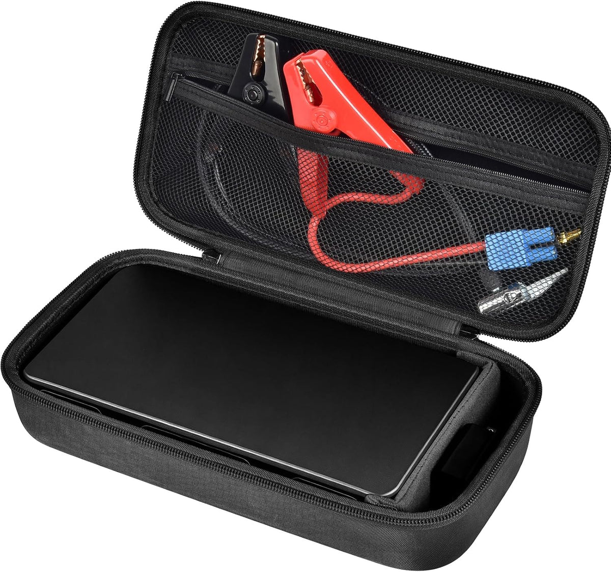 Case for Halo Bolt 58830/57720/ Air 58830/ ACDC Max 55500 mWh/Air + Portable Emergency Power Kit, Storage Holder for Air Nozzles, Extra Accessory, Car Jump Starter, and Charger- Blue (Box Only)