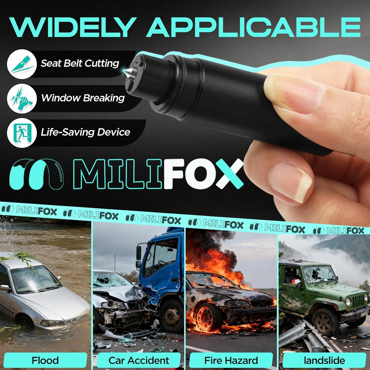 Window Breaker Seatbelt Cutter, Car Safety Emergency Escape Tool
