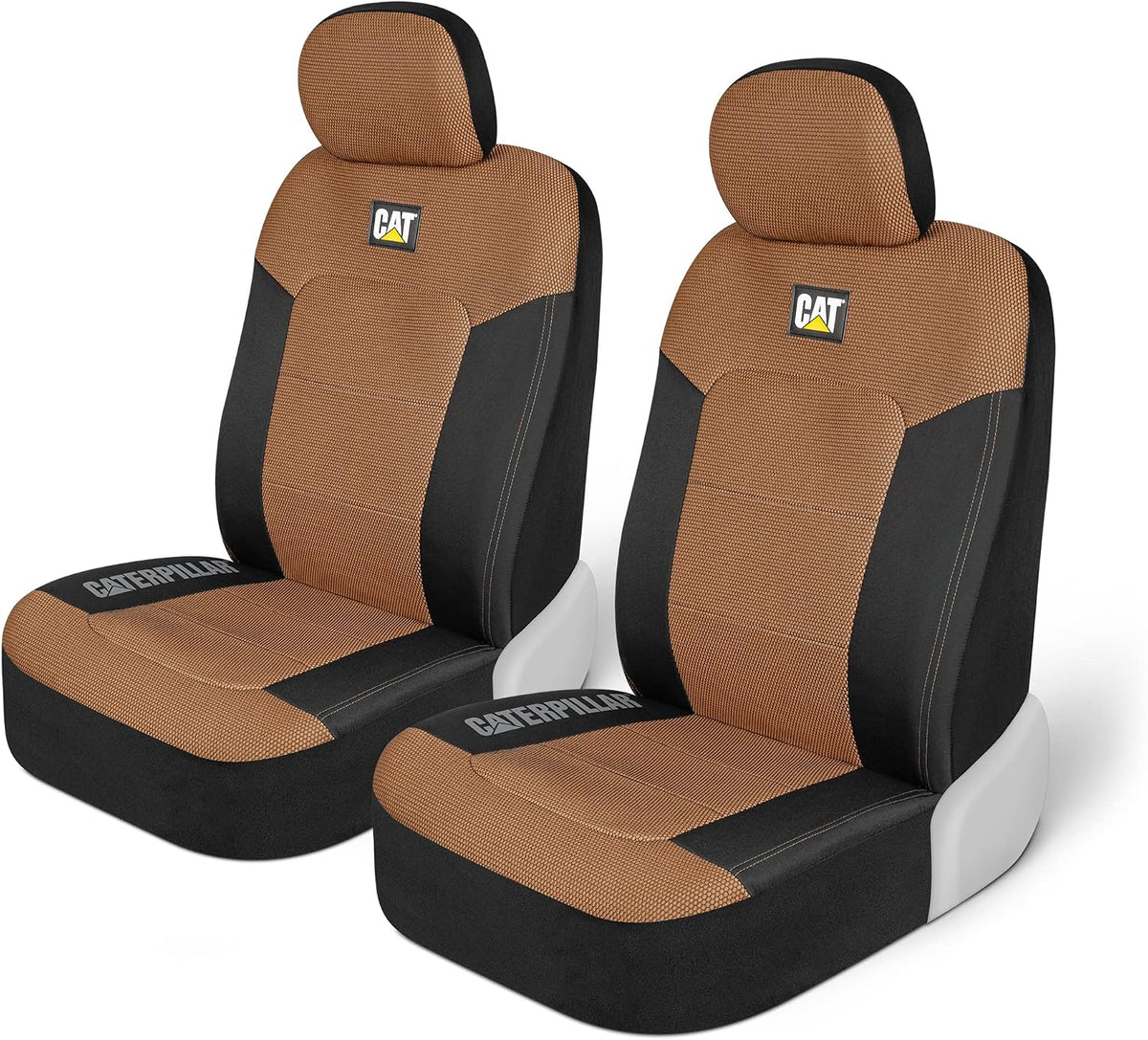 CAT MeshFlex Universal Front Seat Covers for Trucks, Cars, & SUV - Brown