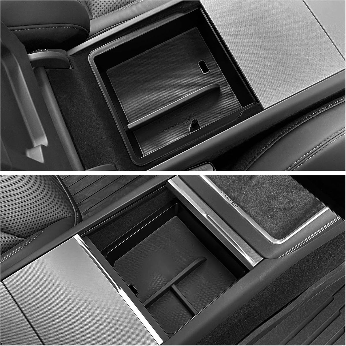 2 Pcs Center Console Organizer Trays for New Tesla Model Y 2025 2026 Juniper and Tesla Model 3 2024 2025 Highland Center Console and Armrest Box Accessories