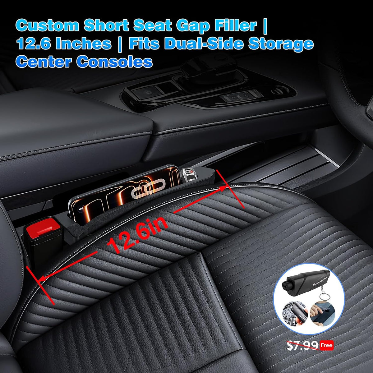 Half-Sized Seat Gap Filler Compatible with Hyundai Palisade