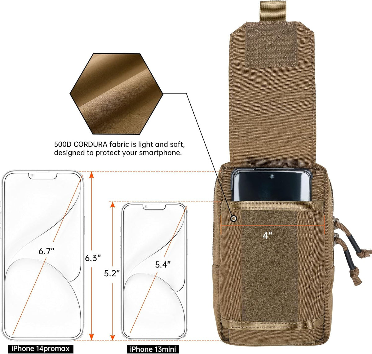 EXCELLENT ELITE SPANKER Tactical EDC Pouch Molle Utility Pouch Phone Pouch