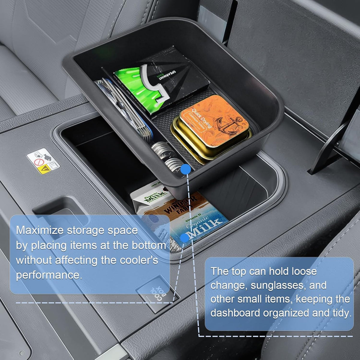 Cool Box Console Organizer Tray for Toyota Land Cruiser Prado 250 / GX550