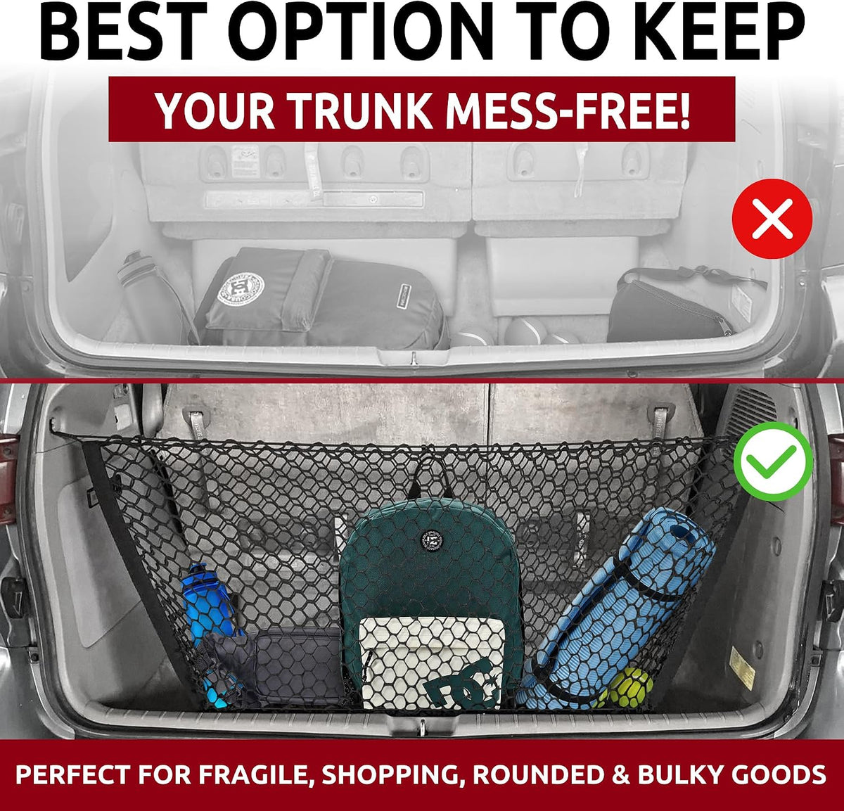Envelope Style Trunk Cargo Net for Toyota Sienna 2011 12 13 14 15 2016 2017 2018 2019 2020 New