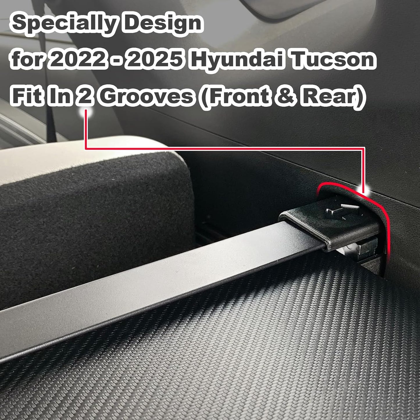 Cargo Cover for Hyundai Tucson 2026 2025 Accessories 2024 2023 2022(Canvas),Retractable Trunk Cover Organizer Security Shielding Shade Tonneau Cover for Hyundai Tucson Accessories