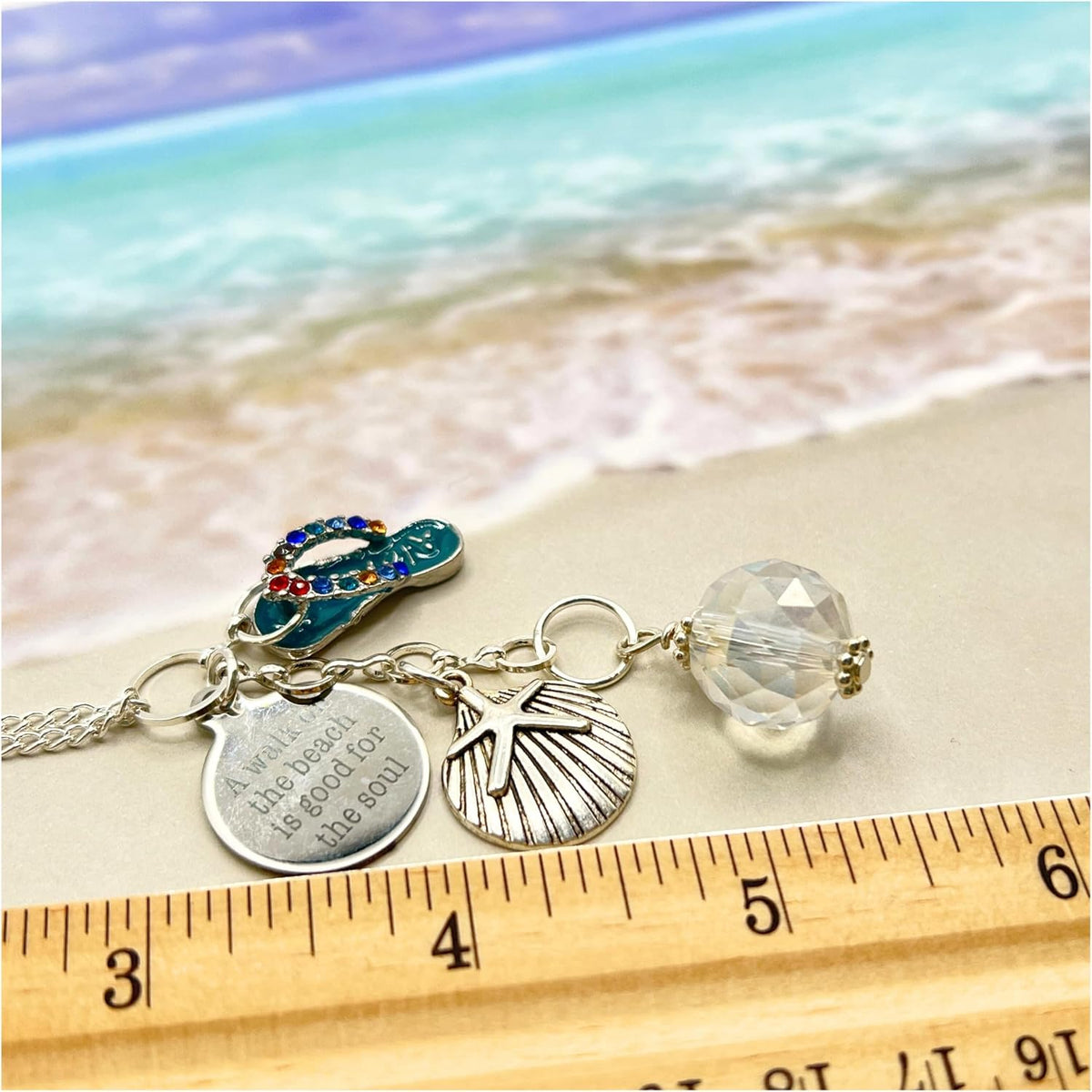 Rear View Mirror Charm, Beach Sun Catcher, Car Accessory