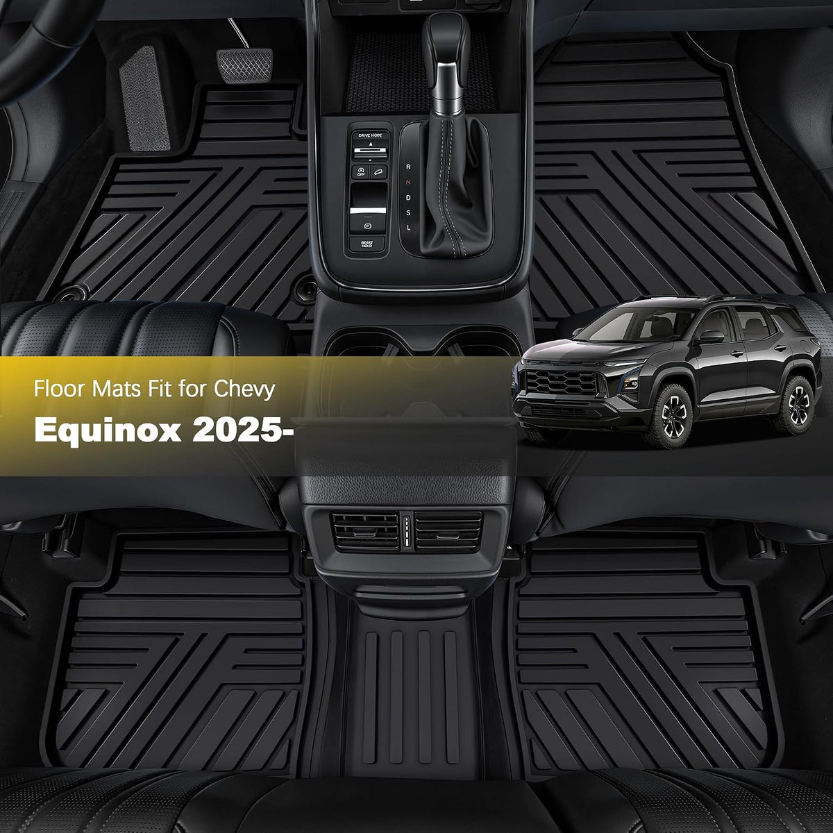 TTX LIGHTING Floor Mats for Chevy Equinox & GMC Terrain 2025-2026, Black
