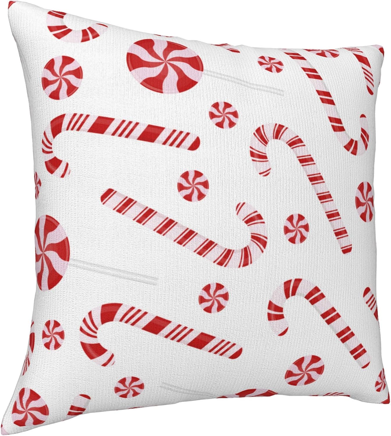 JOOCAR Christmas Pillow Covers 24 x 24 Inches Christmas Candy Cane Pillow Case for Winter Holiday Decorations for Couch Sofa Bed