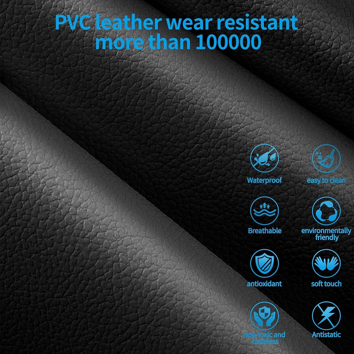 HCMAX 2 Pack Kick Mat Car Seat Back Protector Waterproof Easy to Clean Multifunctional Organizer Storage Bag Travel Accessory PU Leather Black-Red
