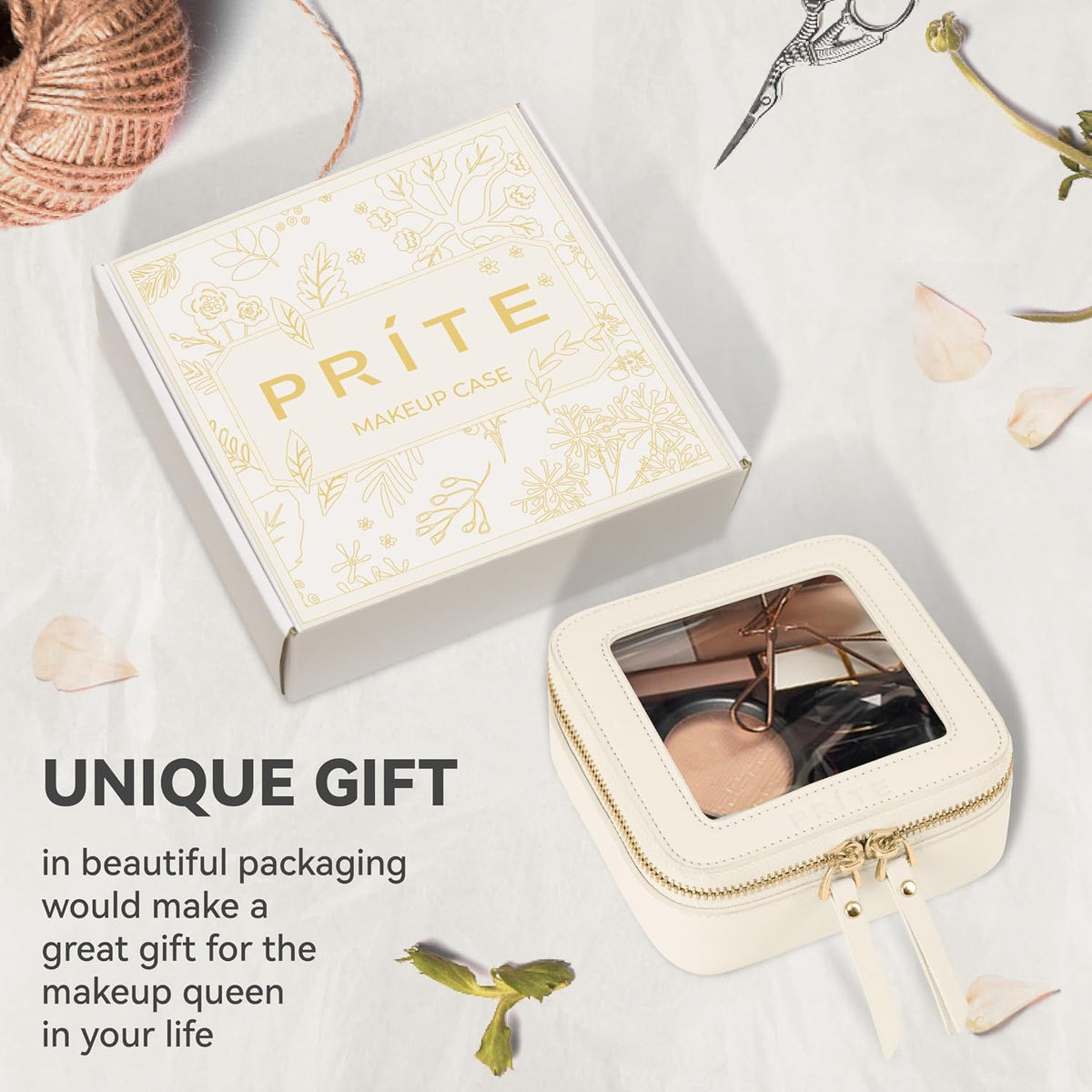 Prite Clear Makeup Bag Small Travel Cosmetic Case Toiletry Bag for Women