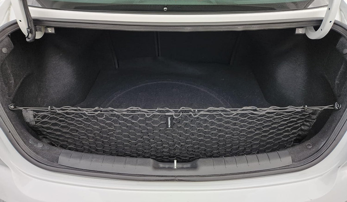 Envelope Style Elastic Trunk Mesh Cargo Net for Hyundai Elantra SE SEL Sport 2016-2026 - Premium Trunk Organizer and Storage - Luggage Net for Sedan - Best Car Organizer for Hyundai Elantra (AD)