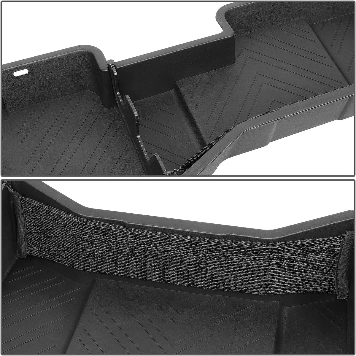 DNA Motoring Under Seat Storage Box Compatible with 07-18 Silverado Sierra 1500 / 07-19 Silverado Sierra 2500HD 3500HD Crew Cab Pickup, SBOX-002