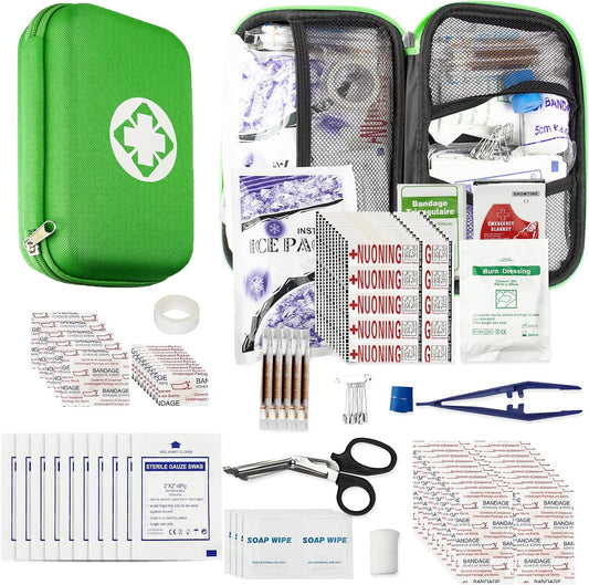 Small-Waterproof Car First-Aid Kit Emergency-Kit - Green 277Piece Camping Equipment for Camping Hiking Home Travel YIDERBO