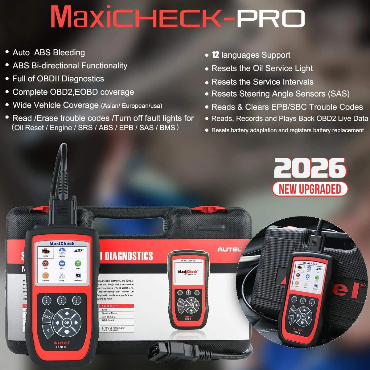 Autel MaxiCheck PRO Auto Bleed Scan Tool for ABS Brake Bleeding