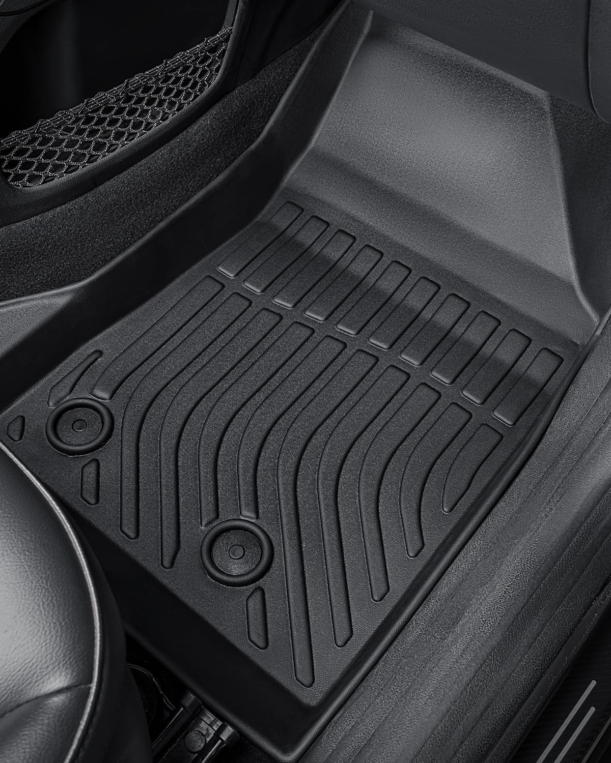 Weather Liner® for Jeep Compass Floor Mats 2026 2025 2024 2023 2022 2021 2020 2019 2018 2017, All Weather TPE Car Floor Mats Custom Fit for Front Rear Trunk Liner Set 4 PCS Accessories for Compass