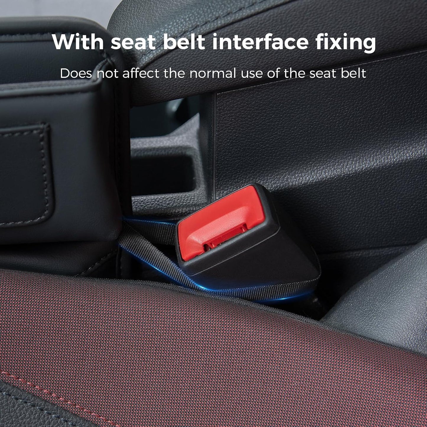 ALIOBC Car Seat Gap Filler Organizer Car Storage Organizer Car Accessories for Women/Men Interior Premium Leather Keeps Phone/Keys/Wallets (Black, 1 Pack)