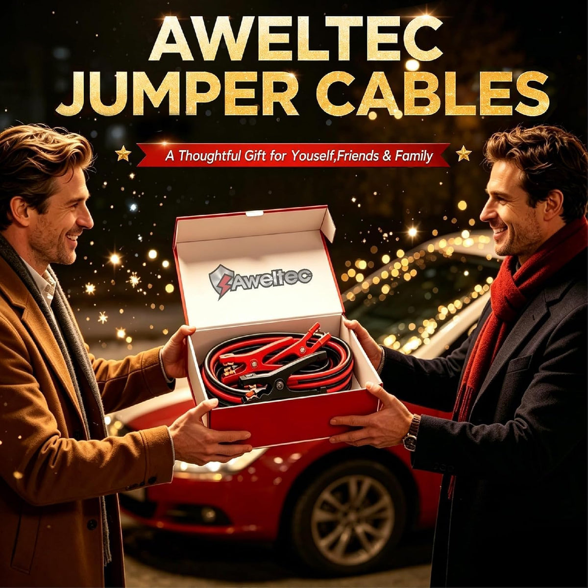 8 Gauge 12 Feet Jumper Cables for Car,Quick Connect Booster Wires