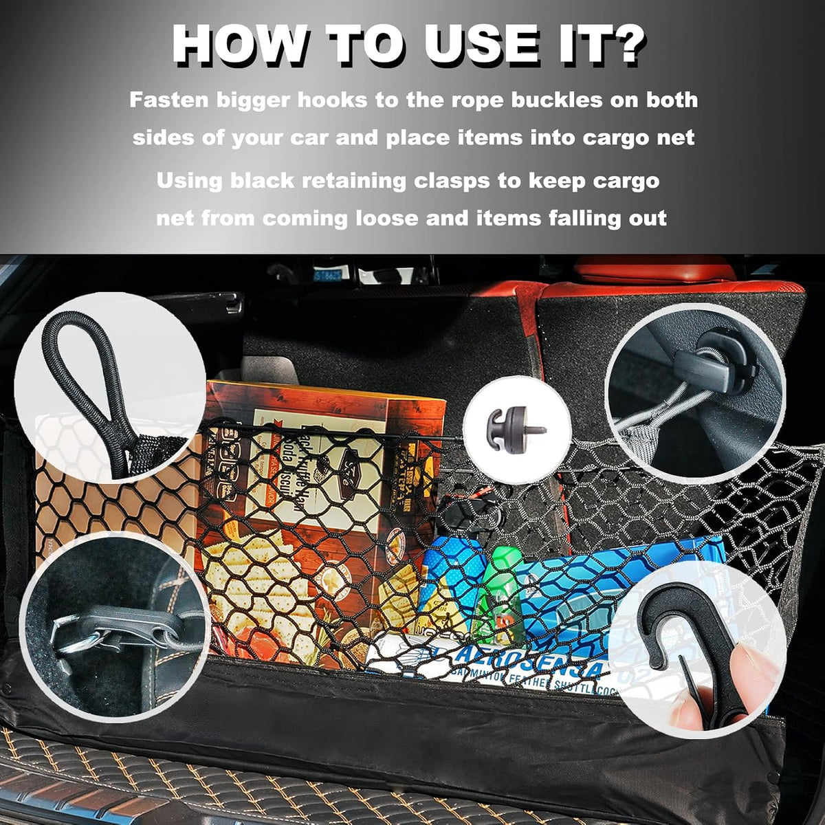 Cargo Net for Subaru Outback Trunk Car Rear Tailgate Netting (Not for 2026)