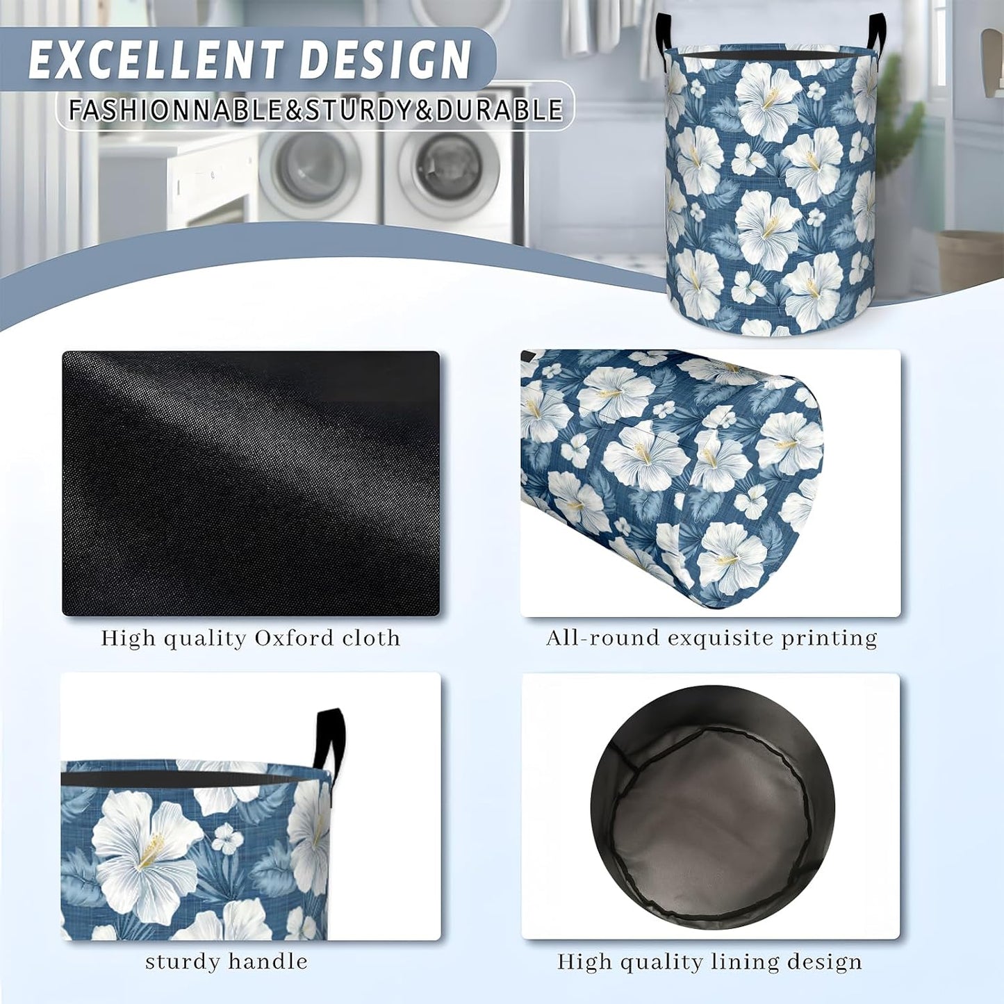 Colorful Cars Polka Dots Pattern Laundry Basket with Handles, 19.7"x15.7" Clothes Foldable Laundry Hamper Organizer for Dorm Nursery Bedroom Bathroom Decor, Toy Storage Bin for Kids