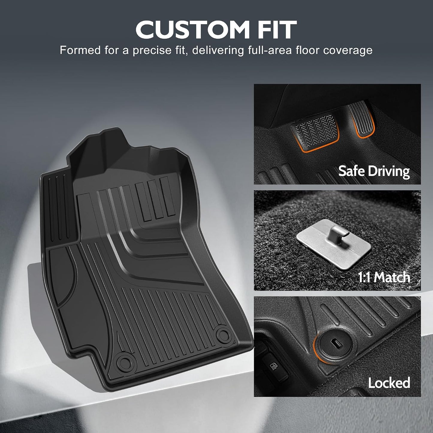 Floor Mats Fit for Hyundai Elantra Gas 2021-2026 Elantra N Cargo Liner | Not for Hybrid. Custom Fit Floor Liners. All-weather Protection. Waterproof. Easy to Clean. Heavy Duty