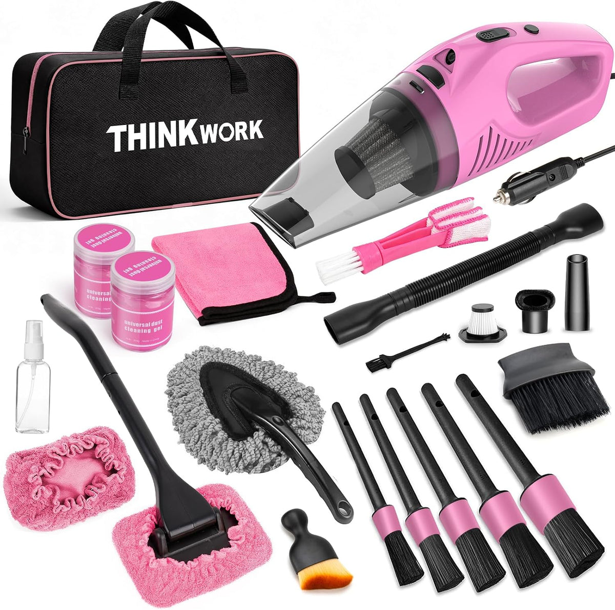 THINKWORK Car Cleaning Kit with Vacuum,Deep Cleaning for Interior Detailing