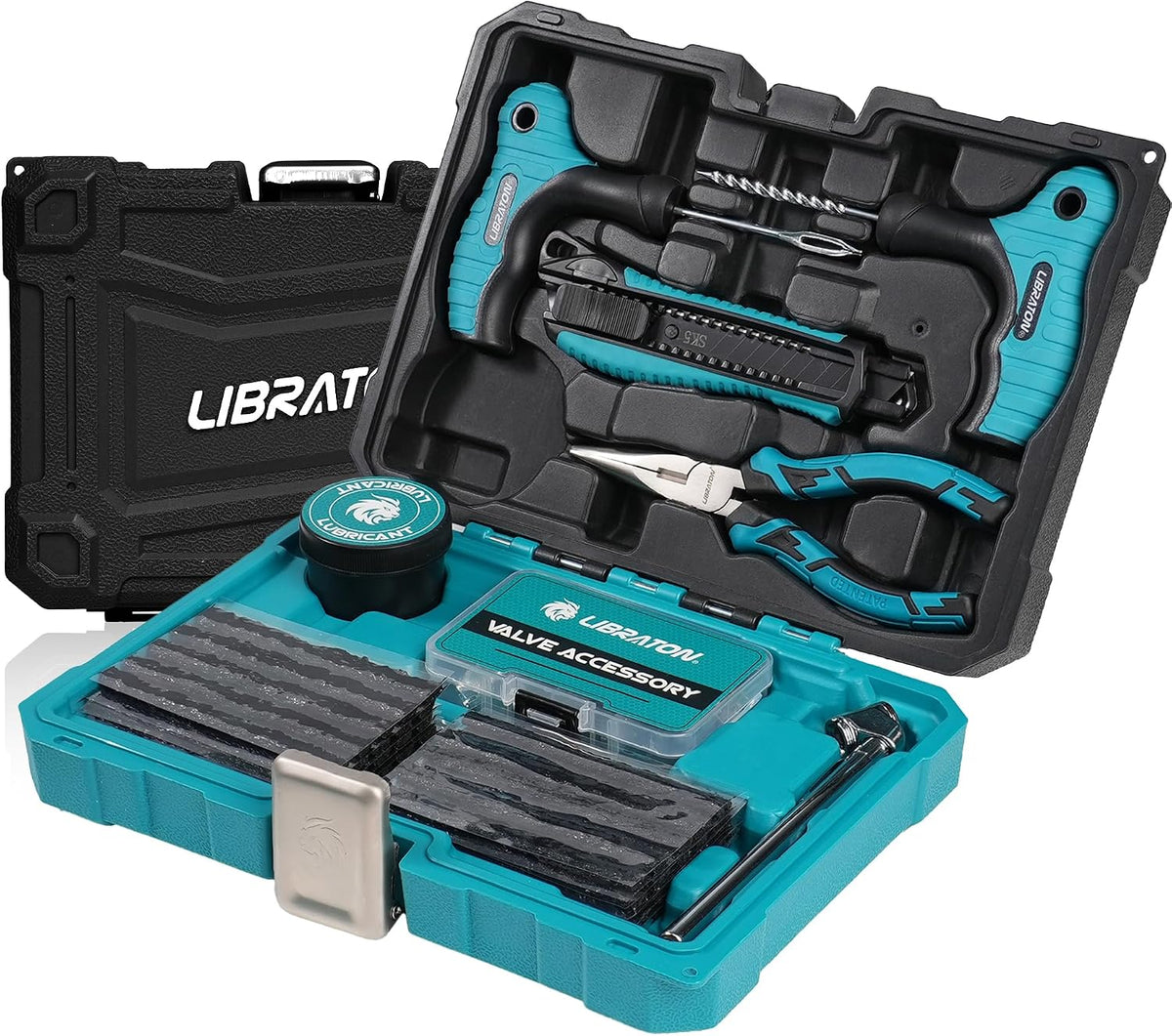 LIBRATON Tire Plug Kit, 78PCS Tire Repair Kit, Professional Tire Patch Kit