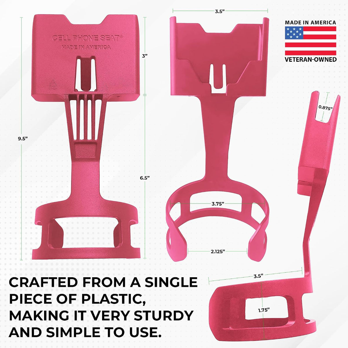Cup Holder Phone Holder Mount for Car - Universal Adjustable Expander Cradle Hands-Free Driving - Compatible with All Smartphones Car Mount for iPhone Samsung Google Android Mobile Accessories Pink