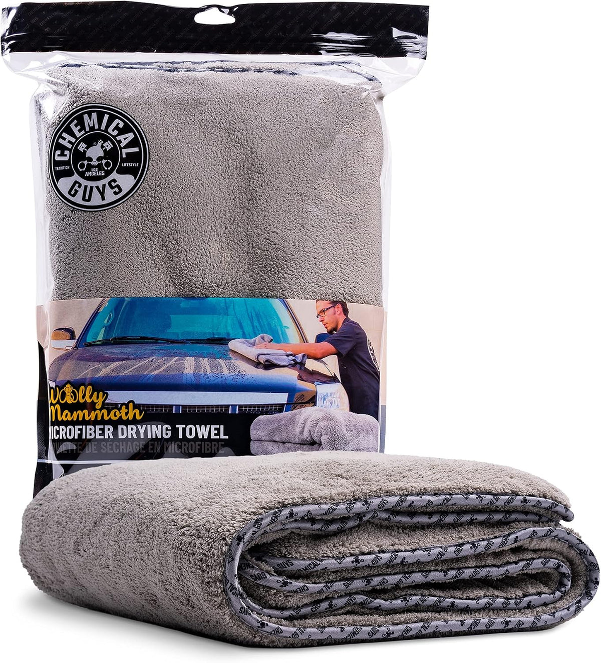 Chemical Guys, Woolly Mammoth Large Microfiber Drying Towel, 36 x 25 in