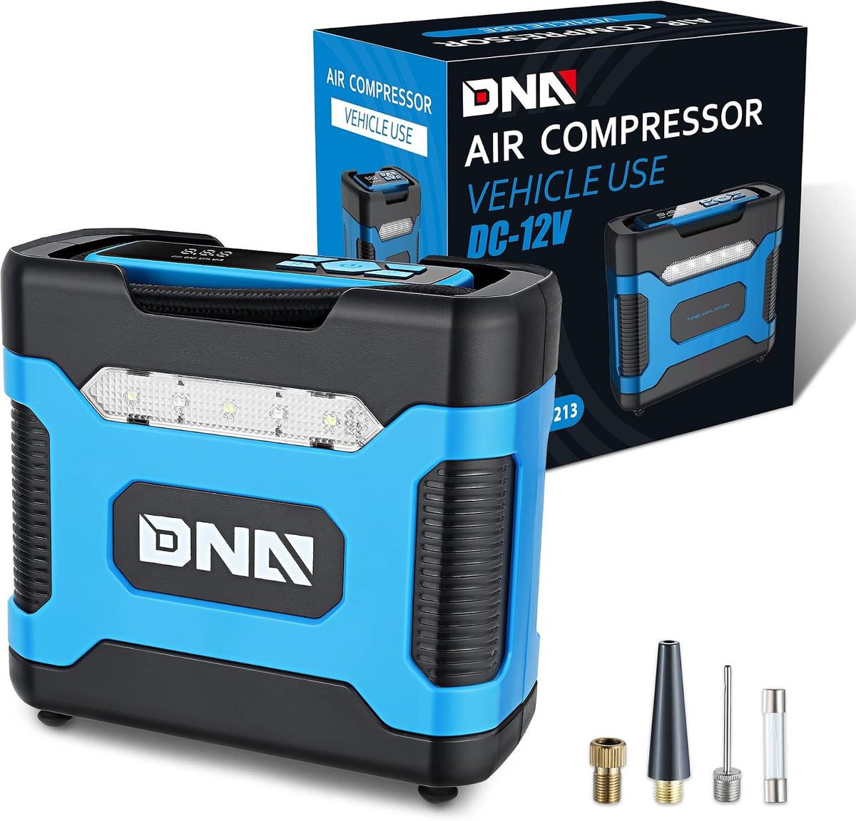 ‎DNA MOTORING TOOLS-00212 Pink 12V DC Digital Tire Inflator Portable Air Compressor with Pressure Gauge for Cars, Bicycles, Motorcycles,Balls