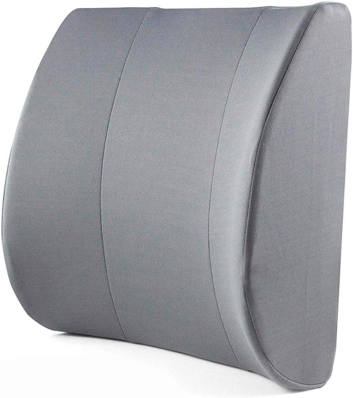 DMI Lumbar Support Pillow for Chair to Assist with Back Support with Removable Washable Cover and Firm Insert to Ease Lower Back Pain while Improving Posture, 14 x 13 x 5, Contoured Foam, Elite, Gray