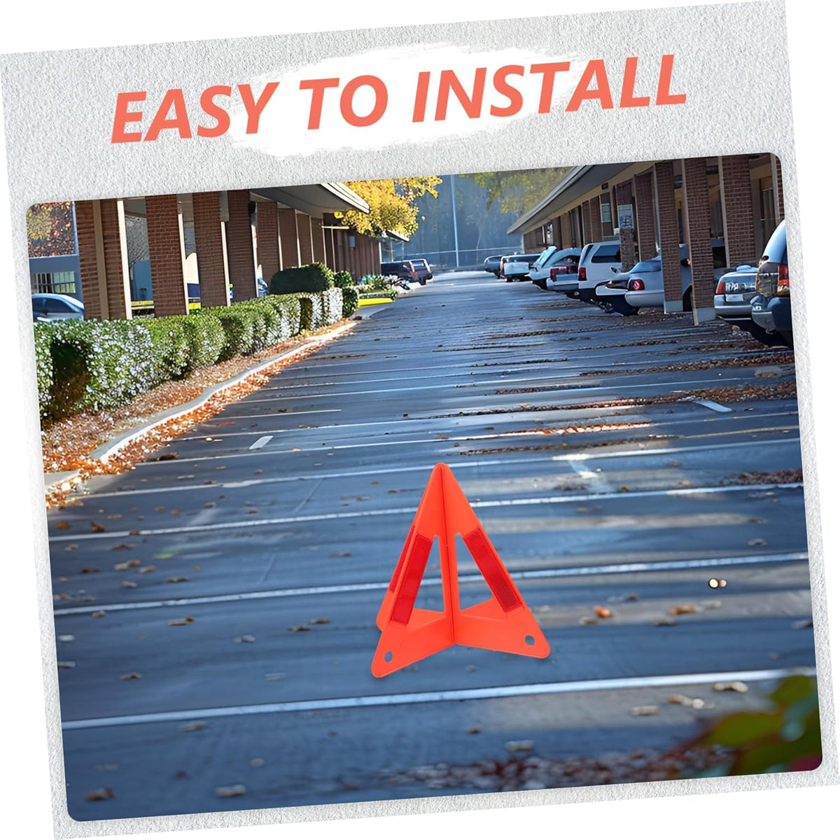 Red Reflective Warning Triangle Plastic Road Safety Emergency Sign