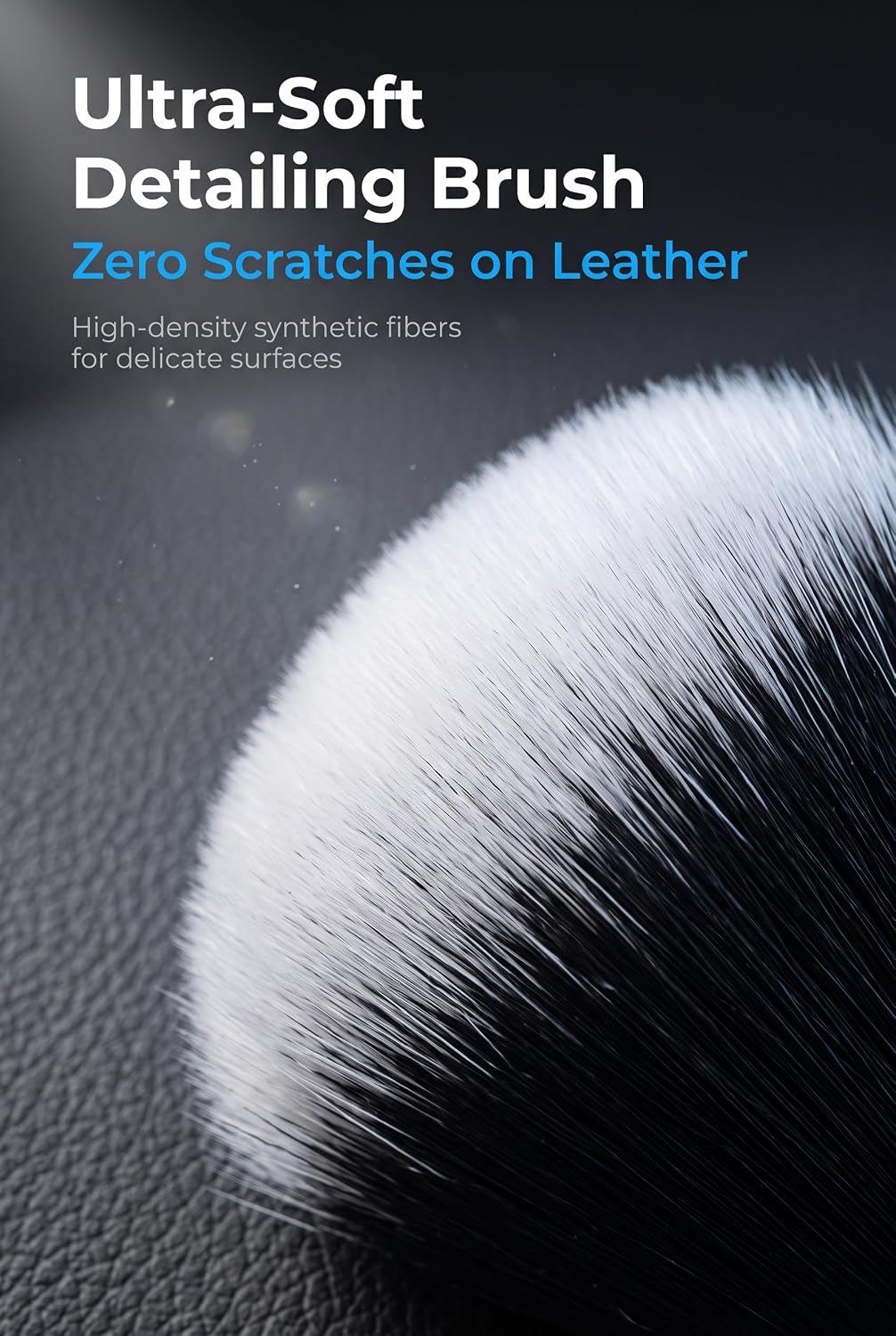 Detailing Brush Set, Car Detailing Brushes, Detailing Brush, Ultra Soft Spherical Synthetic Bristle Detail Cleaning Brush With Storage Rack Universal Auto Interior Exterior Blue