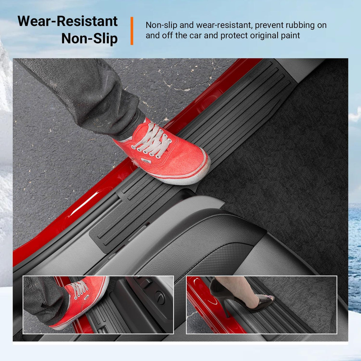 powoq Interior Door Sill Protector Compatible with 2019-2026 Silverado