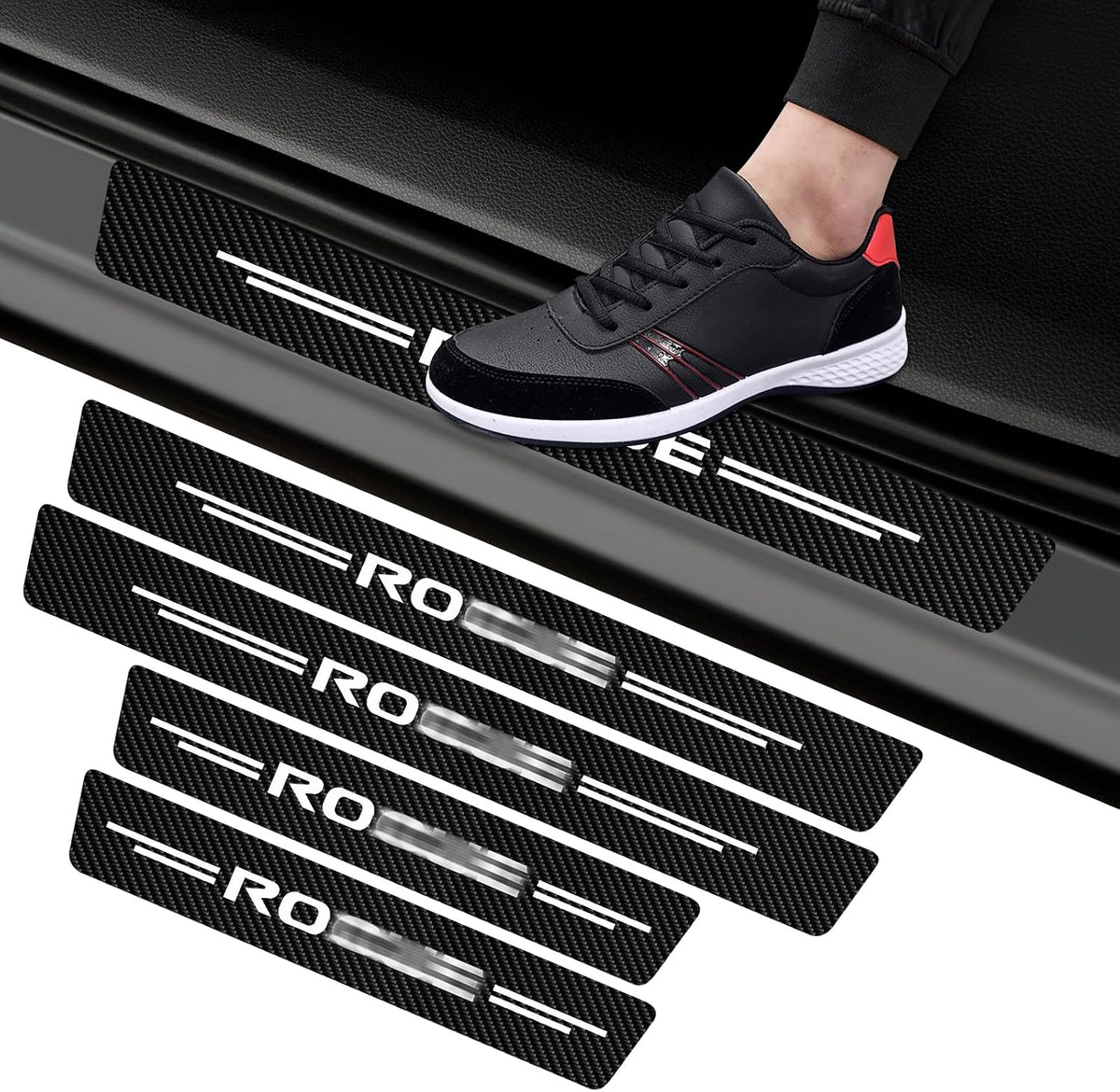 4Pcs Car Door Sill Protectors Fits for Rogue with Waterproof