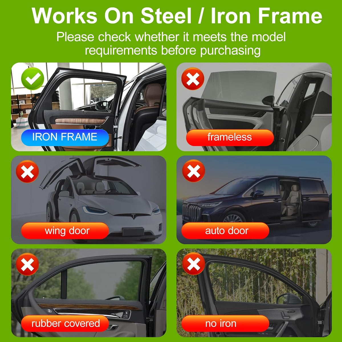 Magnetic Car Window Shades,2Pcs Side Window Sun Shade with 7 Strong Magnets