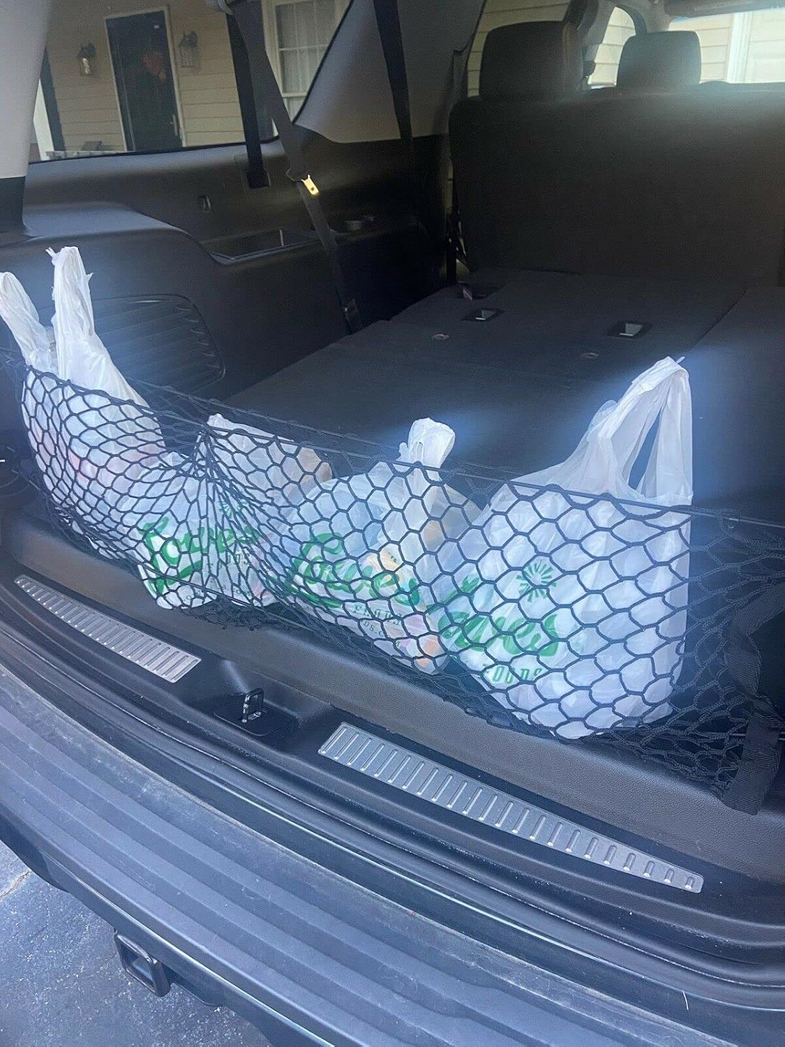 Trunk Organizer Cargo Net for Cadillac Escalade 2015-2025 – Envelope Style Cargo Net for SUV – Premium Mesh Car Trunk Organizer Vehicle Carrier Storage – Compatible with Caddy Escalade