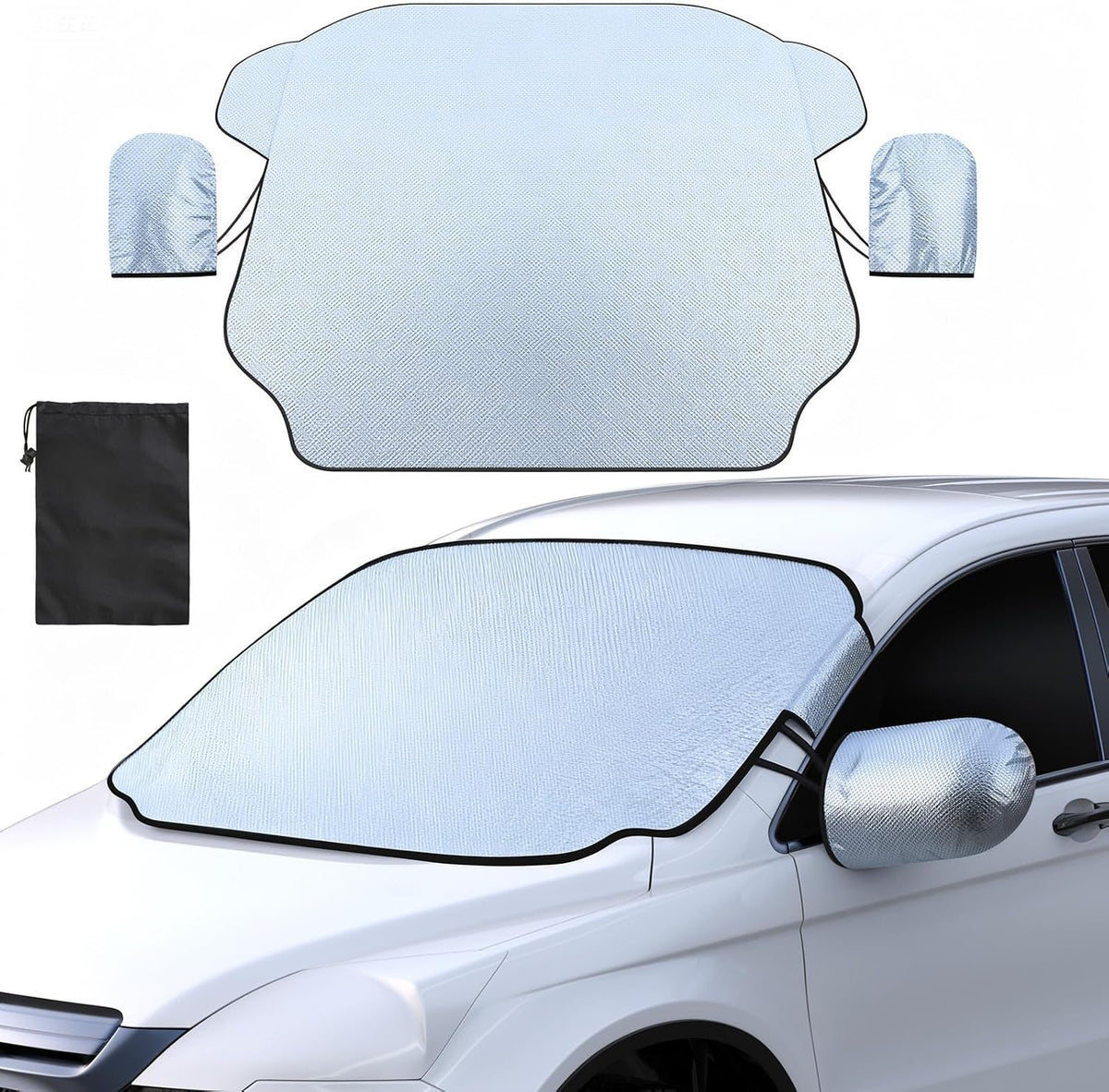 Gintenco Exterior Windshield Sun Shade for Car, Magnetic Front Window Cover, Heat and UV Protection