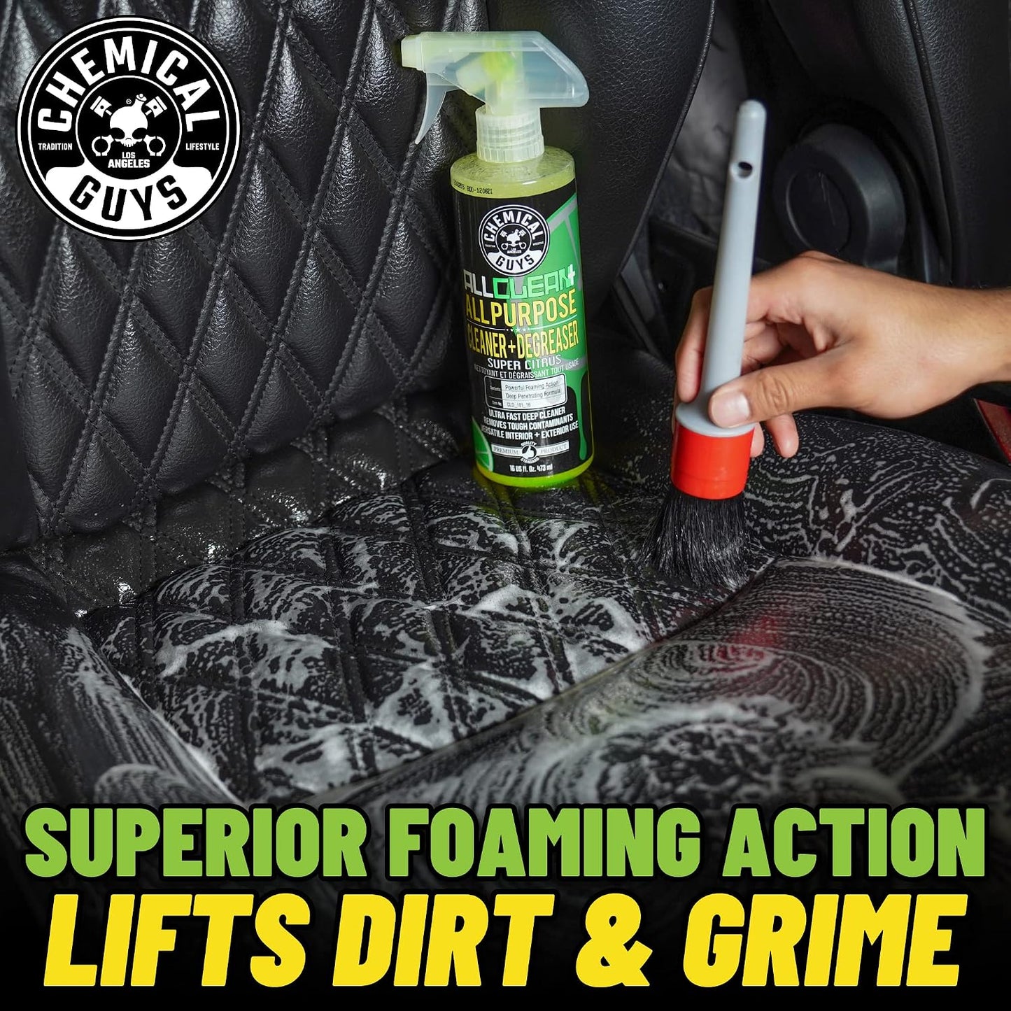 Chemical Guys All Clean+ Citrus All Purpose Cleaner, 16 Fl Oz | Super cleaner, safe for cars, trucks, SUVs, motorcycles, RVs &amp; more, citrus scent