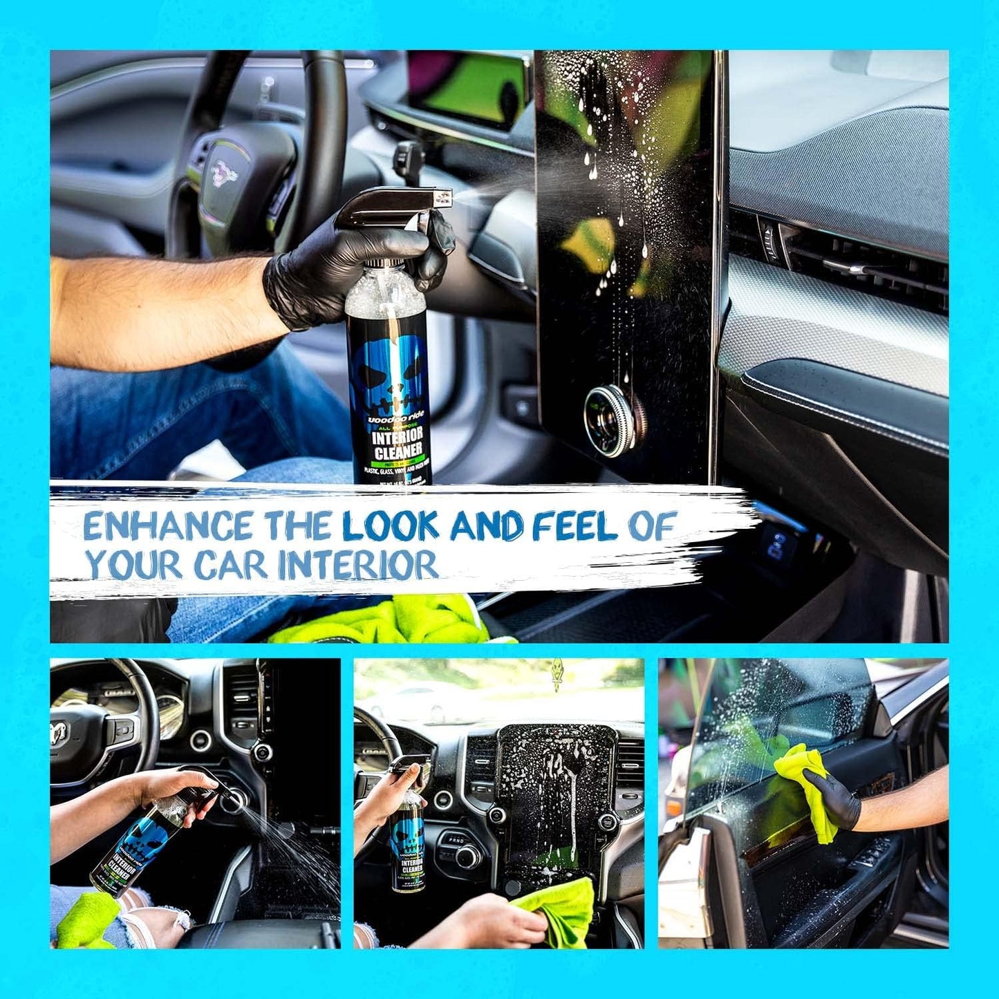 Voodoo Ride ® VR-1025 All-Purpose Interior Cleaner Cleaner & Protectant New Car Scent DYE-Free 16oz