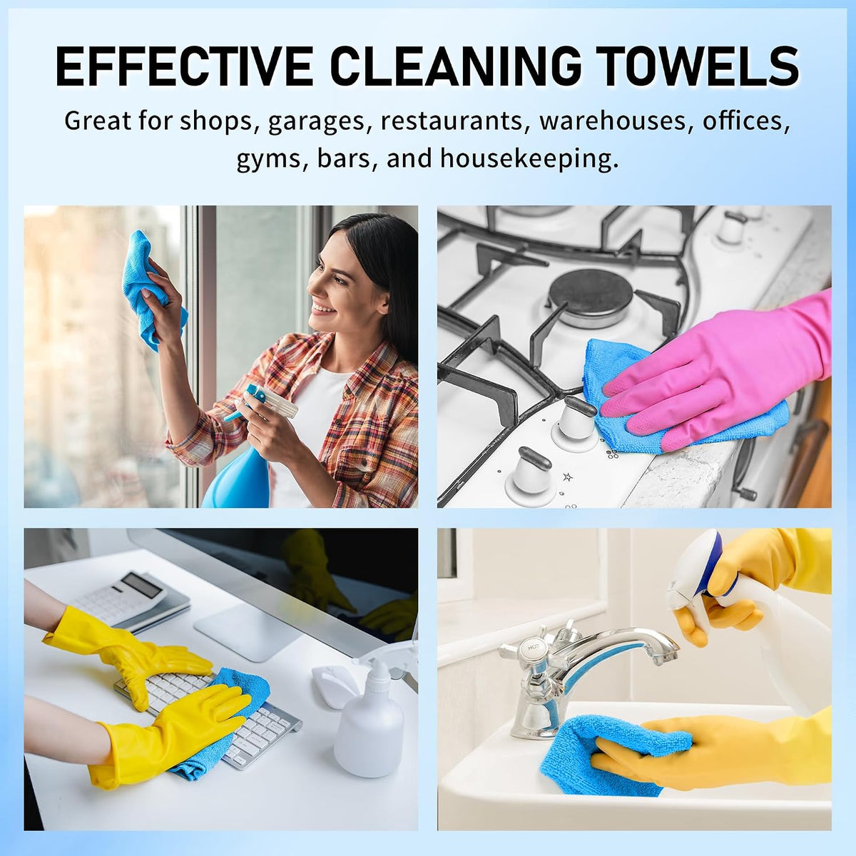 Microfiber Cleaning Cloth Roll, 75 Pack Tear Away Microfiber Towel, Reusable Washable Shop Towels, Lint Free All-Purpose Cleaning Rags Wash Cloths for Home Car Kitchen Automotive 11.5"x11.5"