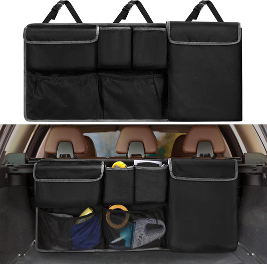 XHRING Car Trunk Organizer Storage Backseat Hanging Bag for Jeep Wrangler Grand Cherokee Renegade Cherokee Compass JL Wagoneer Patriot Liberty JK TJ Commander 2/4 Door SUV Accessories 2000-2025 2026