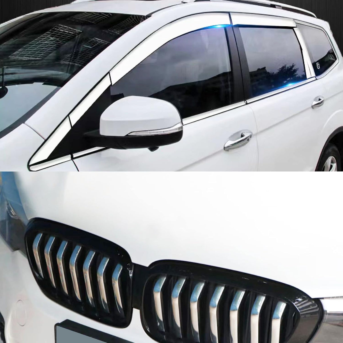 Chrome Silver Car Exterior and Interior Molding Trim Universal Bumper Window Door Body Side and Household Furniture Surfaces Decorative Strip Scratch-Proof (Width: 1 inch (25mm), Length: 8Ft)