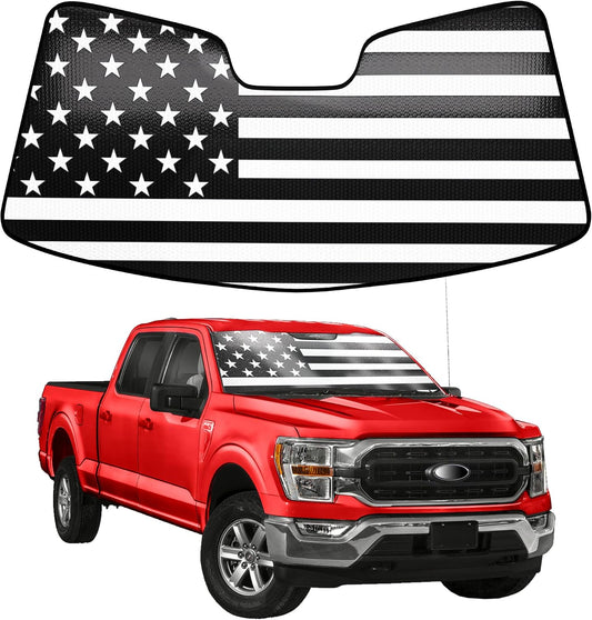 LITIVY Windshield Sun Shade Compatible with 2021 2022 2023 2024 Ford F150 F250 F350 30"x62" for F-150 Folding Front Window Sunshade Shield Protector (30"x62"(Fit 2021-2024))