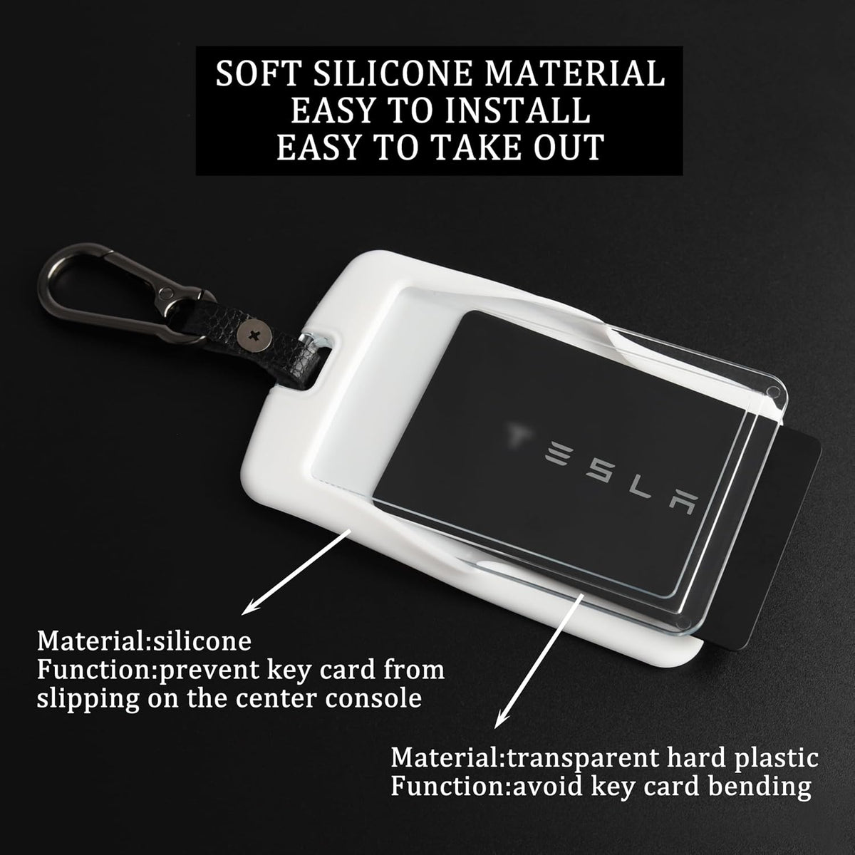 Key Card Holder Case for Tesla Model Y Model 3 Cybertruck and Rivian