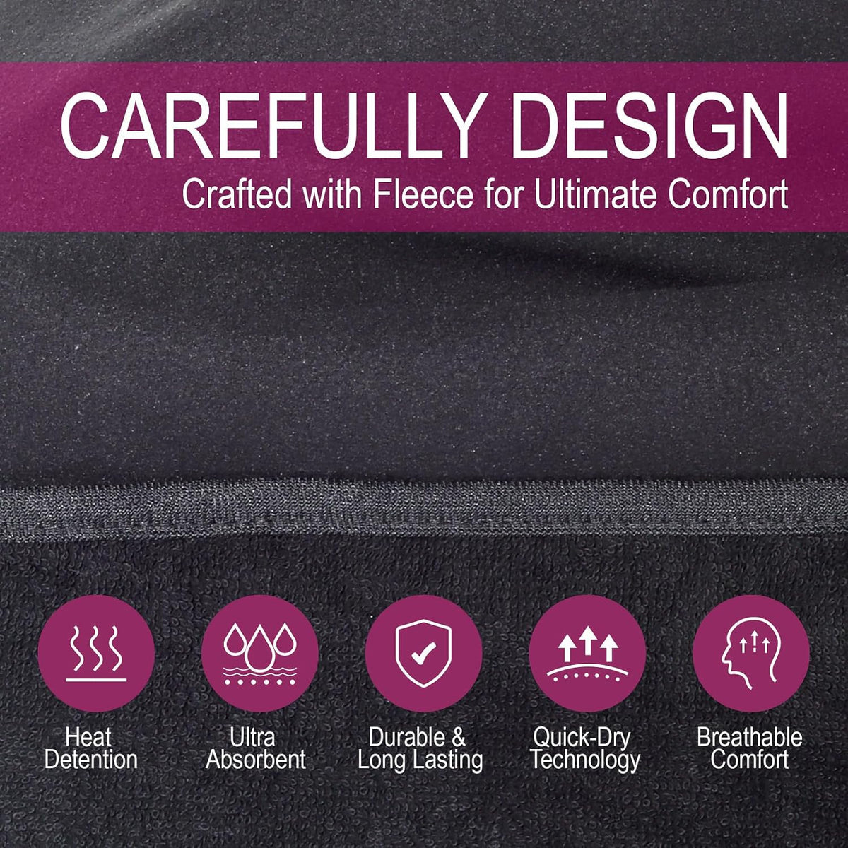 Car Seat Towel Covers Front Seats Protector for Gym and Workout, Automotive Washable Driver Cars Seat Sweat Cover for Dog, Compatible with Tesla Model Y Juniper/3/X/S (Fleece Black, 1Pcs)