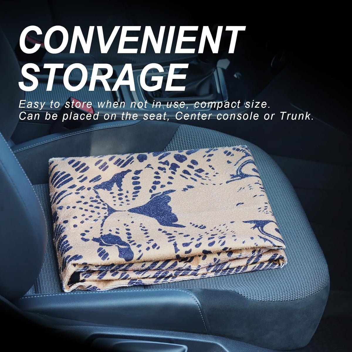 Sweat Towel Car Seat Cover Protector Front Seats for Gym Workout, Running, Swimming, Beach and Hiking, Waterproof Universal Seat Cover for Car, Trucks, Van & SUV (1, Leopard Head, Front)
