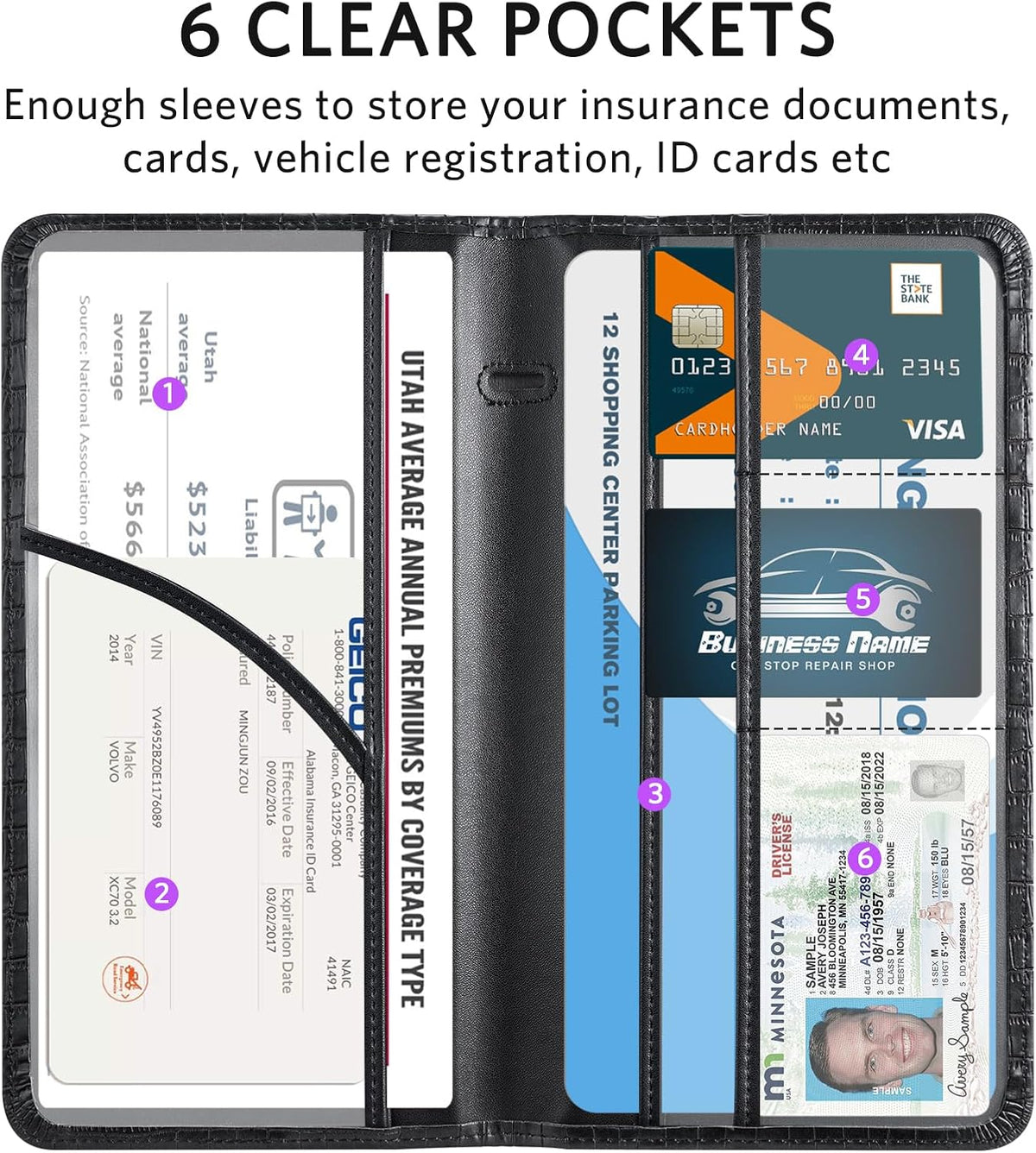 CoBak Car Registration and Insurance Holder